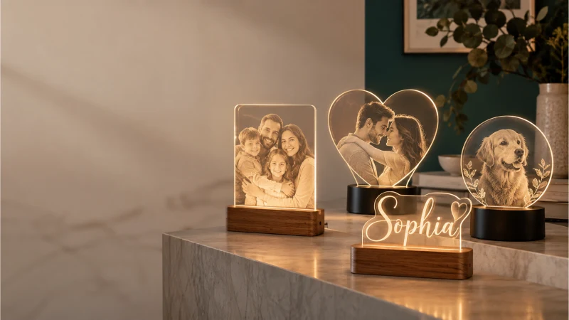 Personalized Acrylic LED Lamps