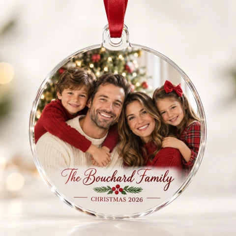Personalized Family Photo Christmas Ornament — Photo 5