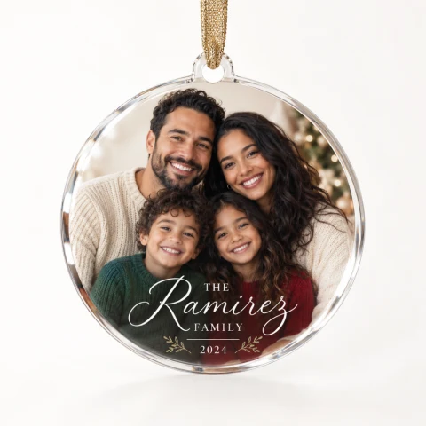 Personalized Family Photo Christmas Ornament — Photo 2
