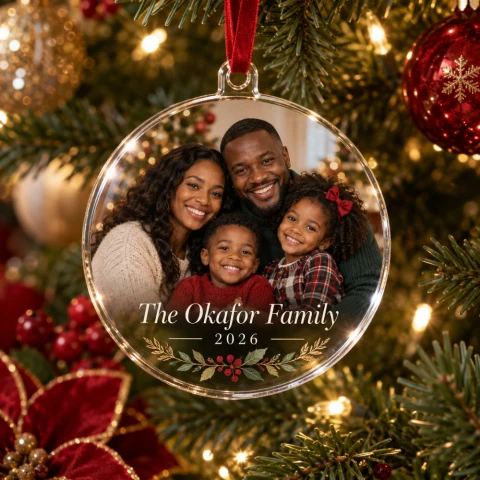 Personalized Family Photo Christmas Ornament — Photo 4