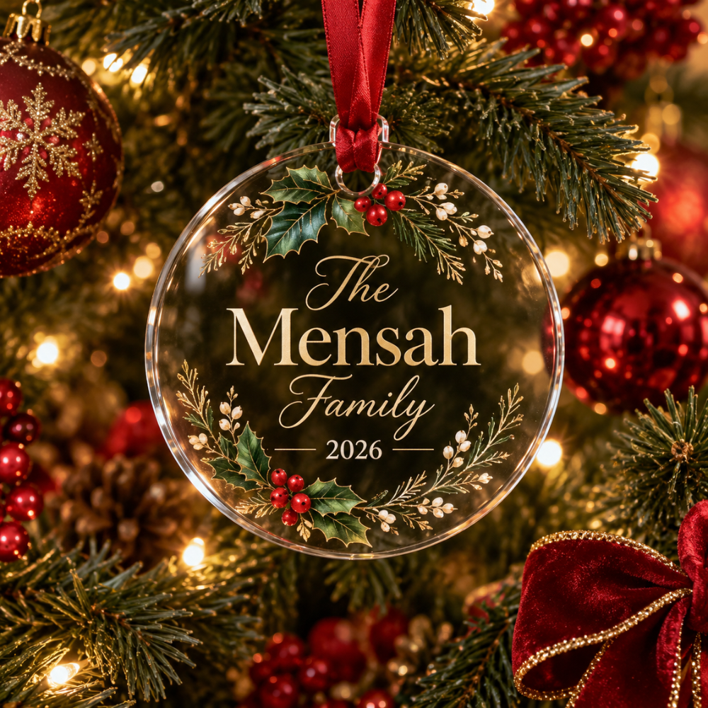 Personalized Family Name Christmas Ornament — photo 1 of 3