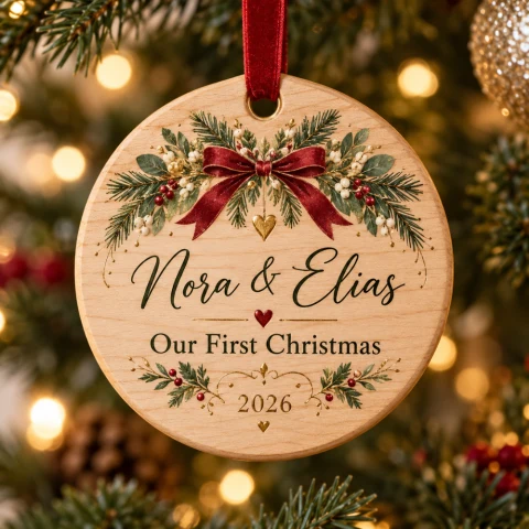 Our First Christmas Together Couple Ornament — Photo 4
