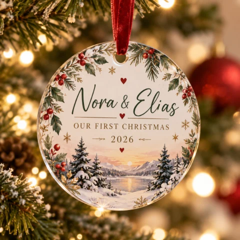 Our First Christmas Together Couple Ornament — Photo 5