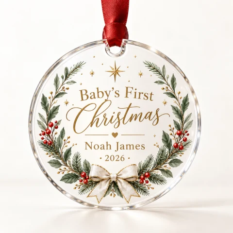 First Christmas Personalized Ornament — Photo 2