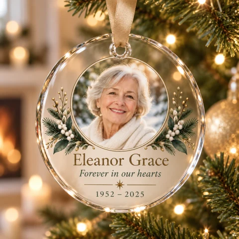 Personalized Memorial Christmas Ornament Canada | AvantLush — Photo 3