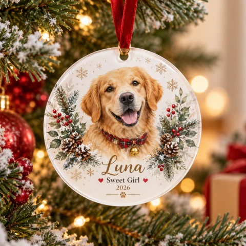 Personalized Pet Photo Christmas Ornament — Photo 1
