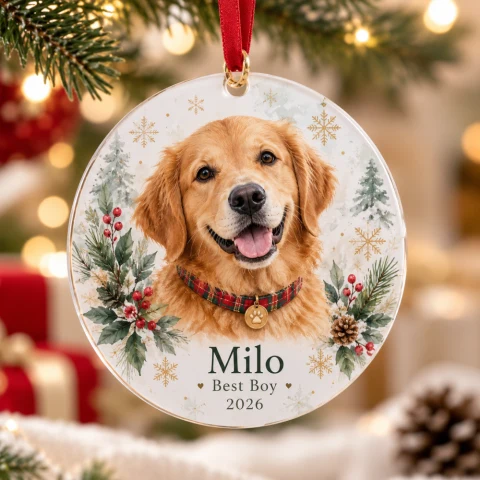 Personalized Pet Photo Christmas Ornament — Photo 2