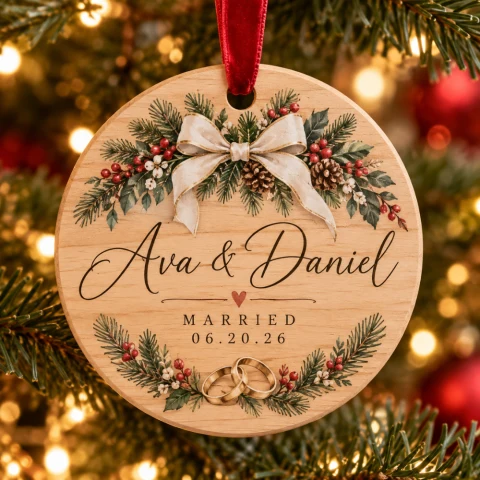 Wedding First Christmas Ornament — Photo 4