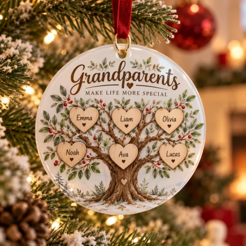 Personalized Grandparents Family Ornament — Photo 2