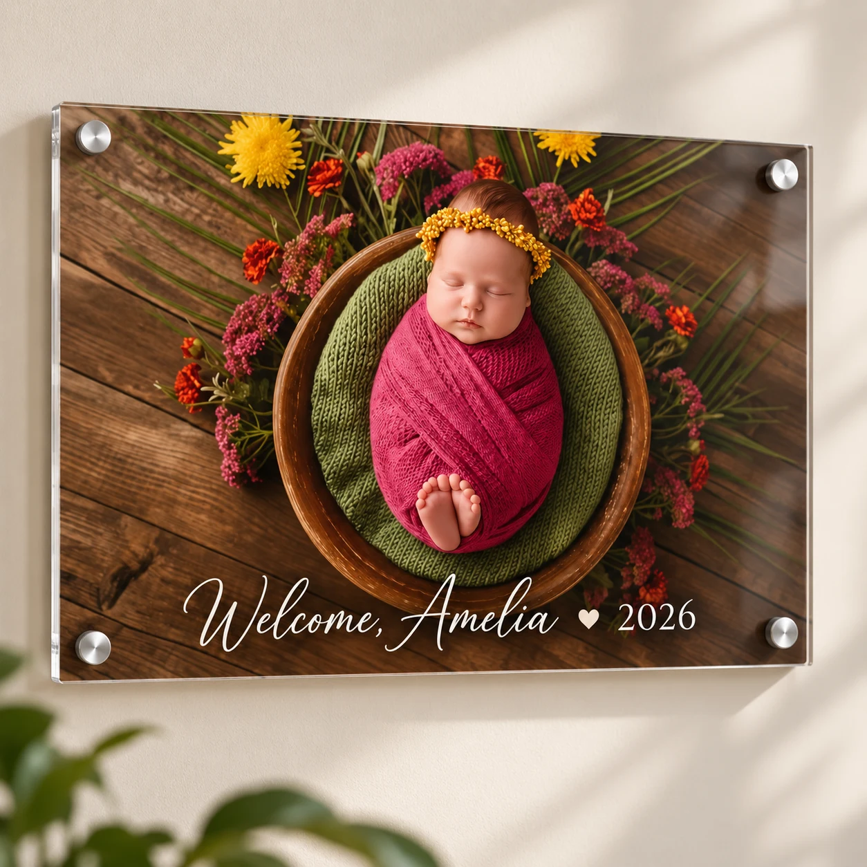 Personalized Baby Acrylic Keepsake Frame