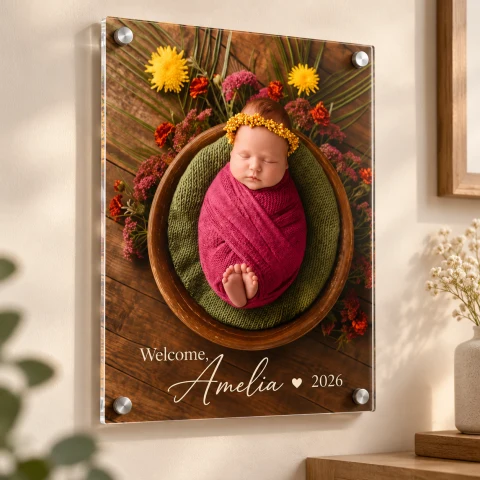Personalized Baby Acrylic Keepsake Frame — Photo 6