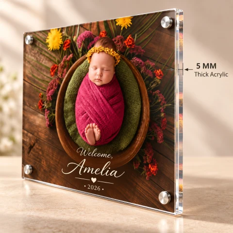 Personalized Baby Acrylic Keepsake Frame — Photo 3