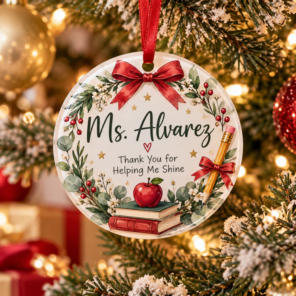 Personalized Teacher Christmas Ornament — photo 4 of 5