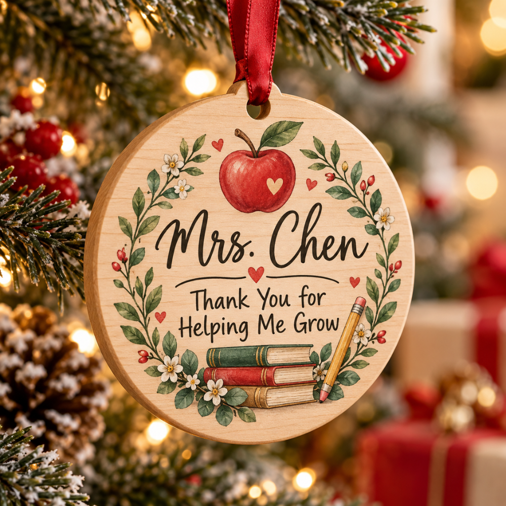 Personalized Teacher Christmas Ornament — photo 3 of 5