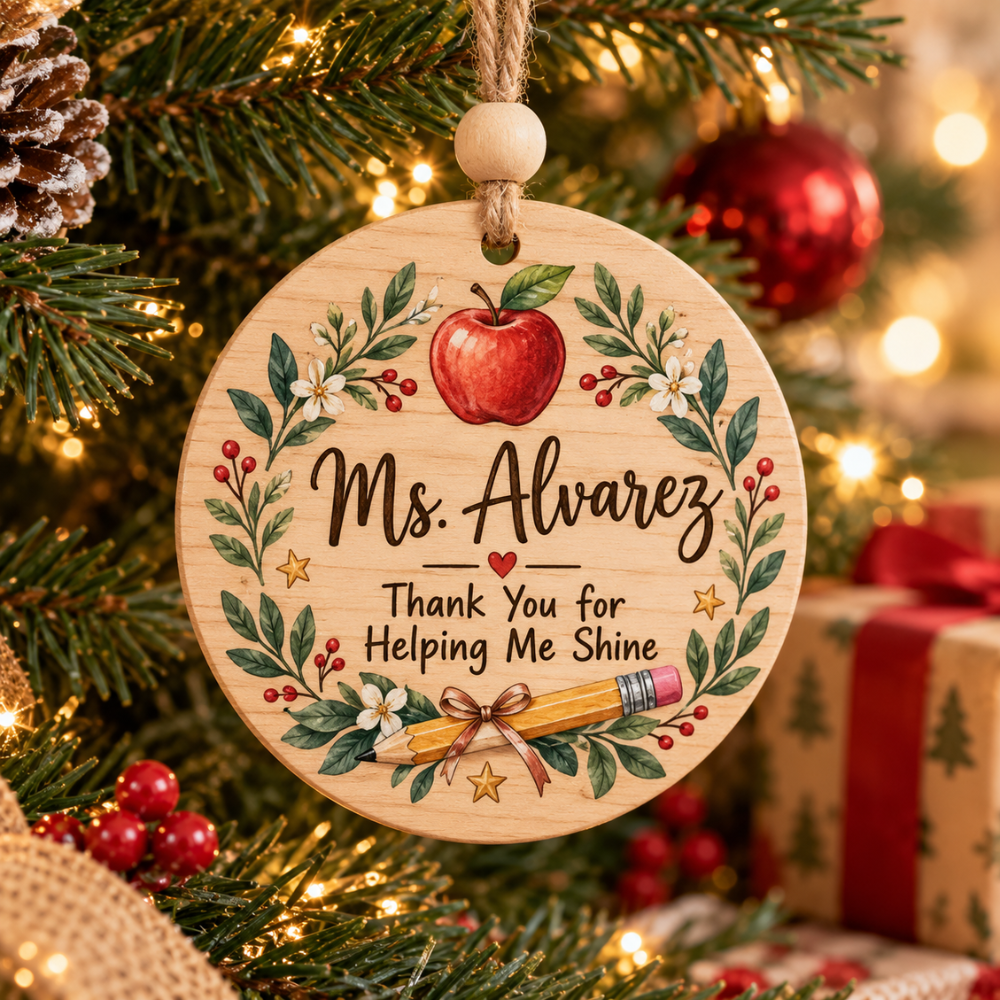 Personalized Teacher Christmas Ornament — photo 2 of 5
