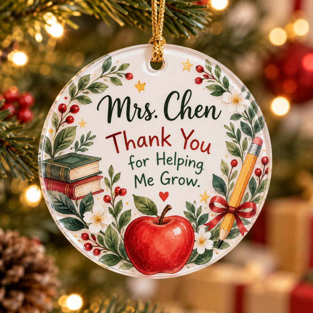 Personalized Teacher Christmas Ornament — photo 5 of 5