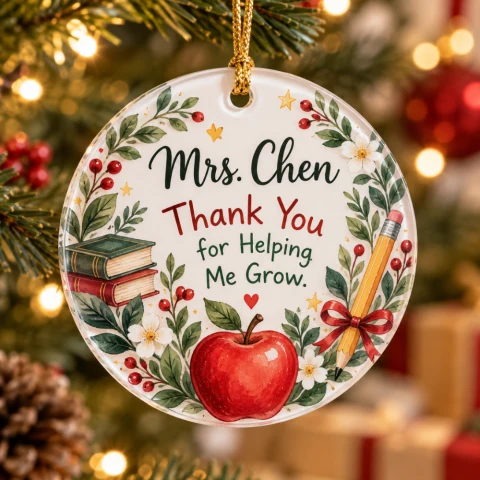 Personalized Teacher Christmas Ornament — Photo 5