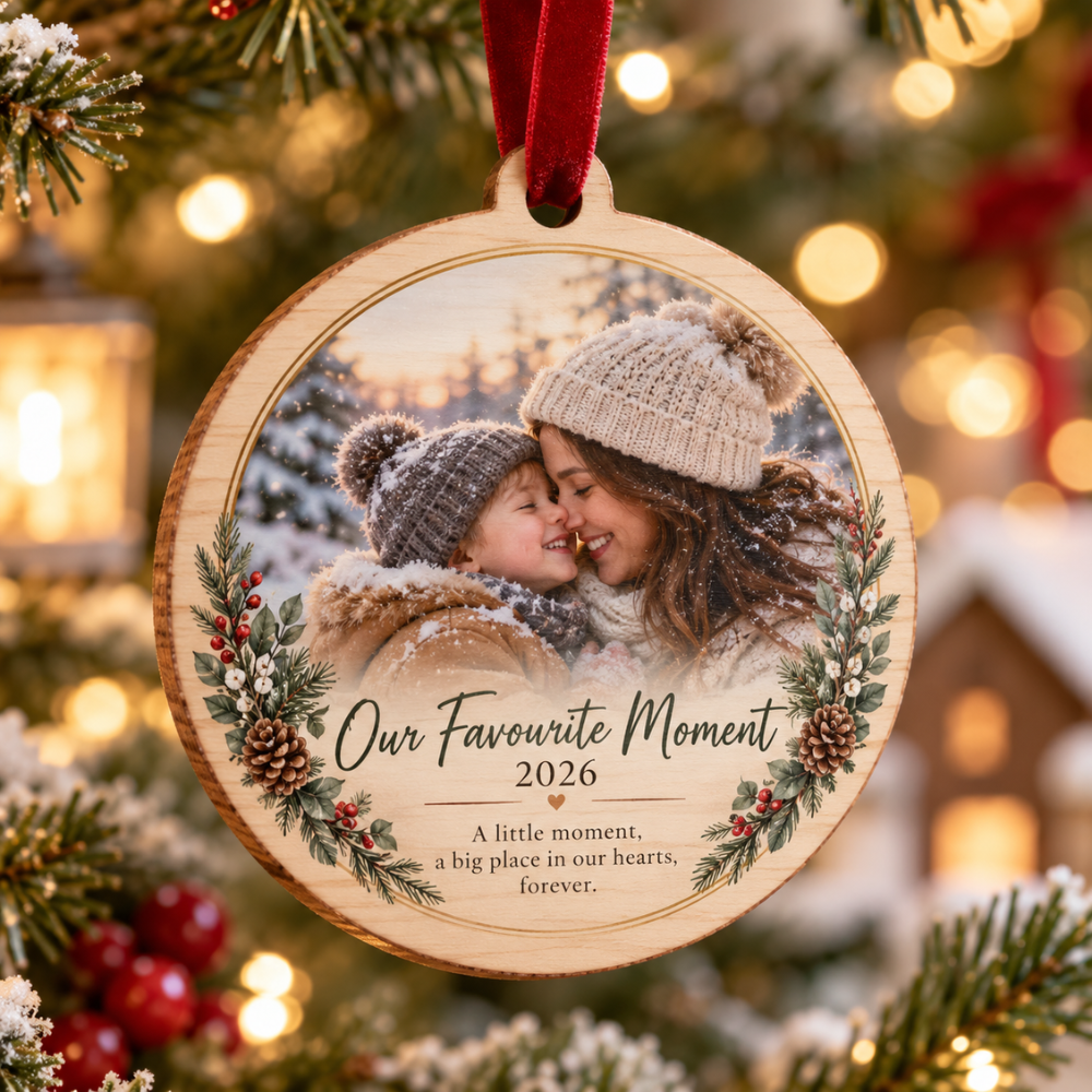 Personalized Photo + Message Acrylic Ornament — photo 3 of 5
