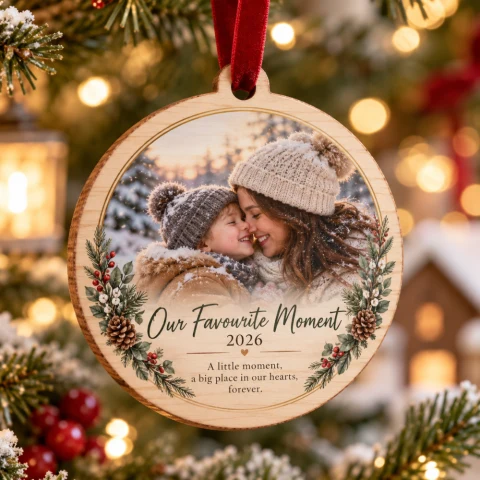 Personalized Photo + Message Acrylic Ornament — Photo 3
