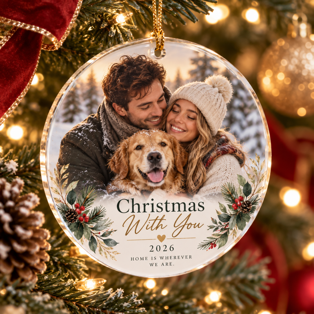 Personalized Photo + Message Acrylic Ornament — photo 1 of 5