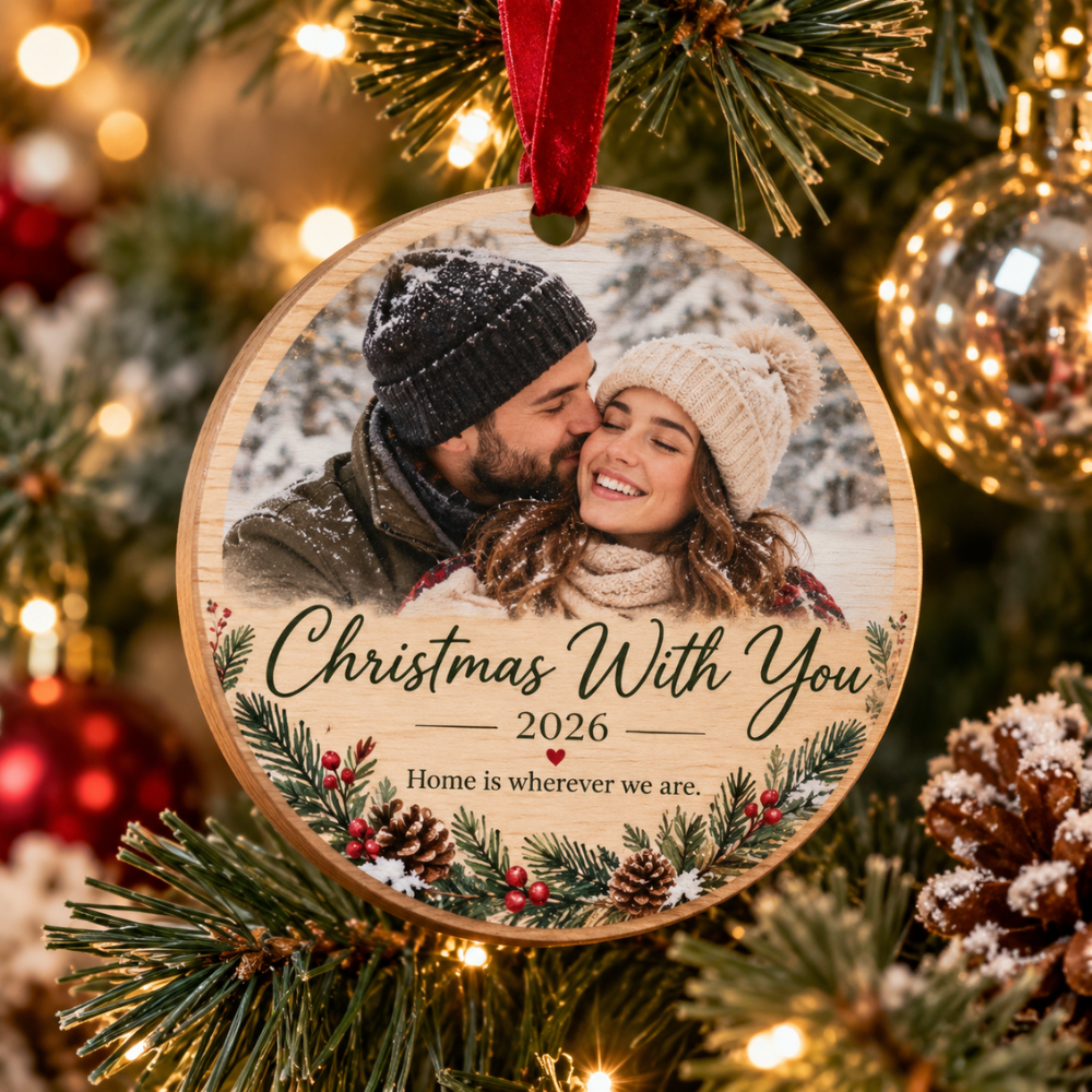 Personalized Photo + Message Acrylic Ornament — photo 2 of 5