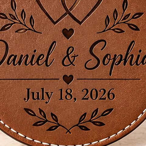 Personalized Wedding Names & Date Coasters - Set of 6 — Photo 4