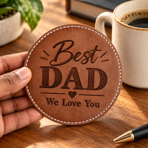 Personalized Father’s Day Message Coasters - Set of 6 — Photo 2