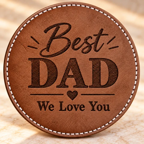Personalized Father’s Day Message Coasters - Set of 6 — Photo 3