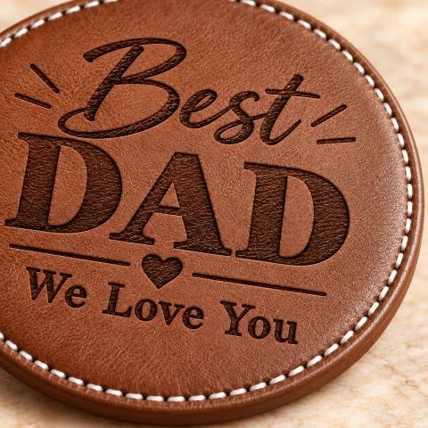 Personalized Father’s Day Message Coasters - Set of 6 — Photo 4