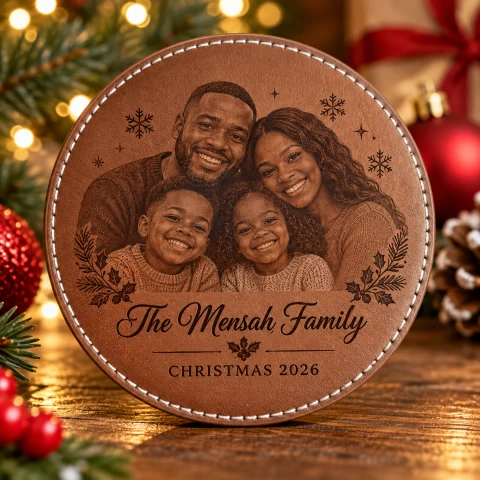 Personalized Christmas Family Name Coasters  (Set of 6) — Photo 7