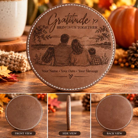 Thanksgiving Family Gratitude Coaster - Set of 6 — Photo 2