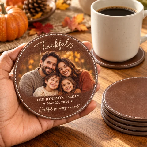 Thanksgiving Family Gratitude Coaster - Set of 6 — Photo 3