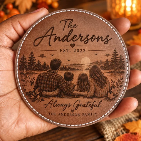 Thanksgiving Family Gratitude Coaster - Set of 6 — Photo 4
