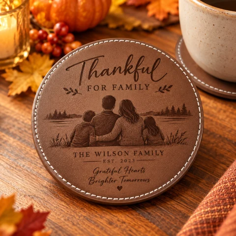 Thanksgiving Family Gratitude Coaster - Set of 6 — Photo 6