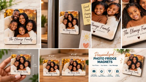 Personalized Family Photo Fridge Magnet — Photo 4