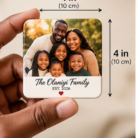 Personalized Family Photo Fridge Magnet — Photo 3