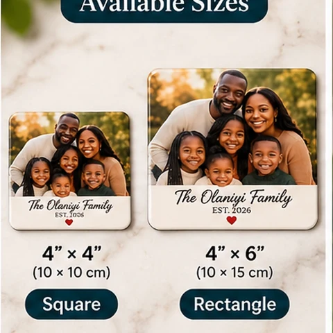Personalized Family Photo Fridge Magnet — Photo 5