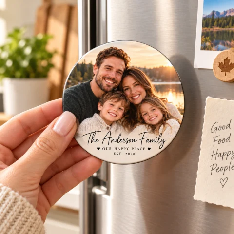 Personalized Family Photo Fridge Magnet — Photo 10