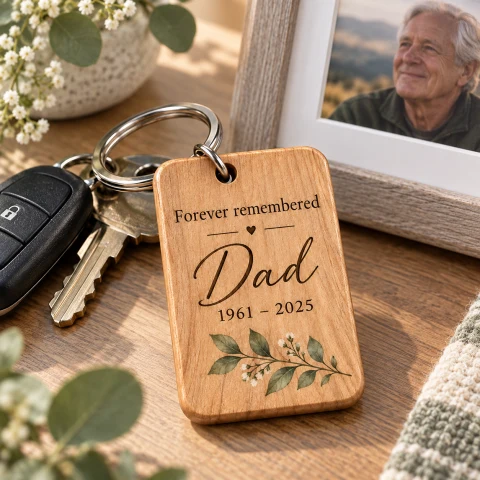Personalized Memorial Keychain — Photo 3