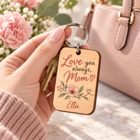 Personalized Mother’s Day Message Keychain — Photo 1