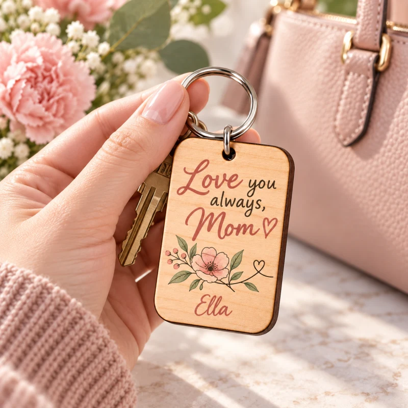 Personalized Mother’s Day Message Keychain
