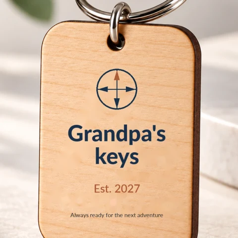Personalized Father’s Day Message Keychain — Photo 4