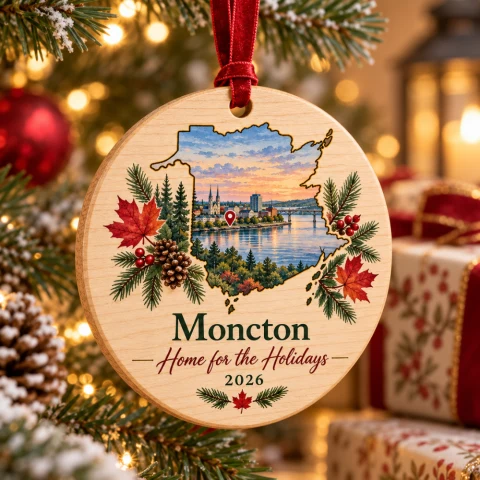 New Brunswick Map Personalized Ornament - Saint John — Photo 2