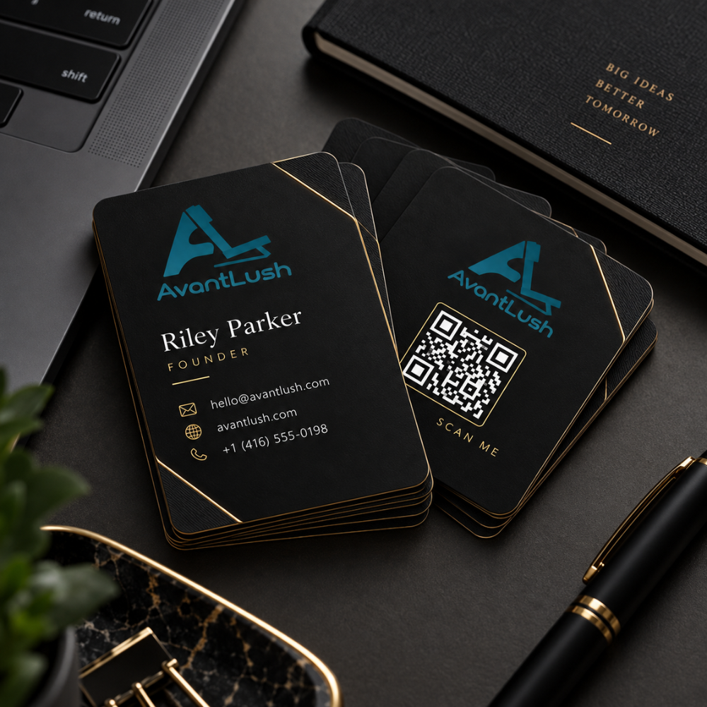 Premium Black PVC Business Cards — photo 5 of 5