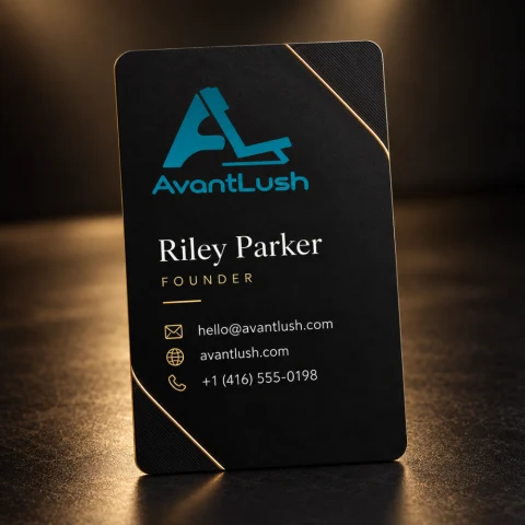 Premium Black PVC Business Cards — Photo 2