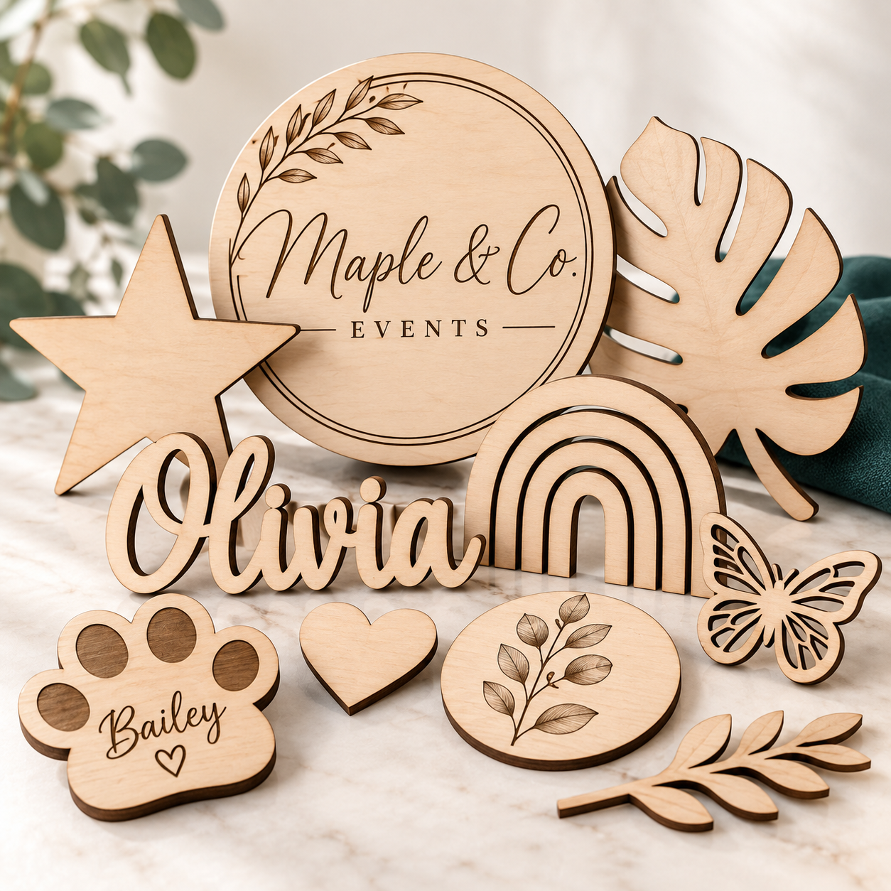 Custom Laser Cut Wood Shapes Service — photo 1 of 2