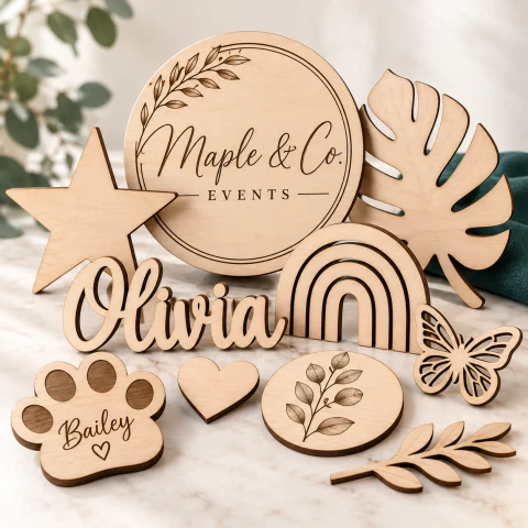Custom Laser Cut Wood Shapes Service — Photo 1