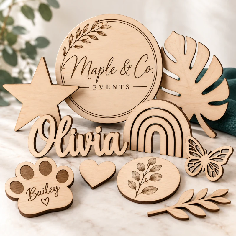 Custom Laser Cut Wood Shapes Service