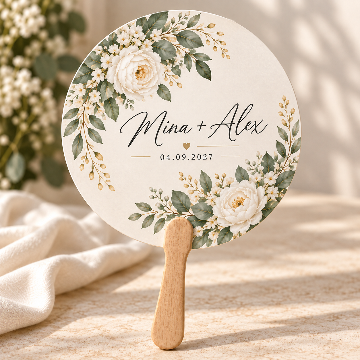 Personalized Wedding Hand Fan — photo 4 of 5