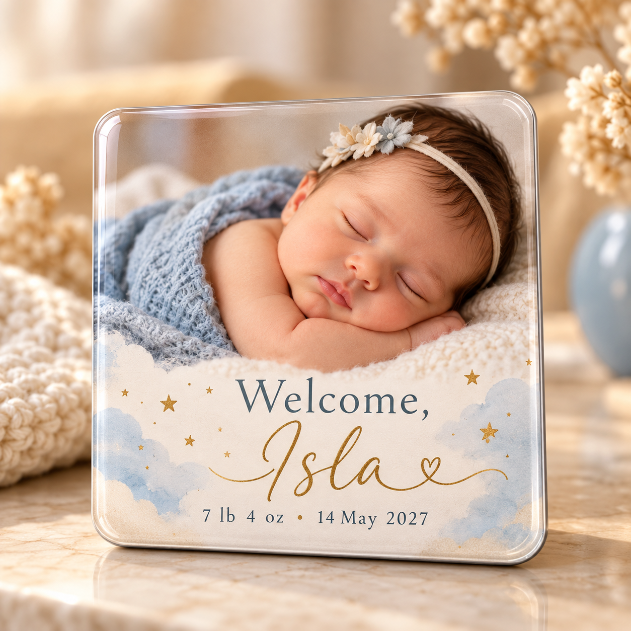 Personalized Baby Announcement Magnet — photo 5 of 5